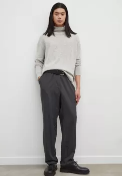 American Vintage pulover de lana barbati, culoarea gri, light, cu guler imagine