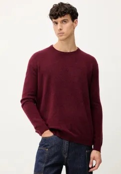 American Vintage pulover de lana culoarea bordo, MRAX18A imagine