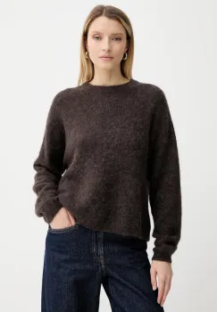 American Vintage pulover de lana culoarea maro, light, NEN18C imagine