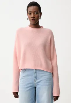 American Vintage pulover de lana culoarea roz, RAX18H imagine