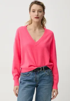 American Vintage pulover de lana femei, culoarea roz, RAX18AE25 imagine