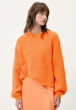 American Vintage pulover din amestec de lana femei, culoarea portocaliu, CRA18AE25 imagine