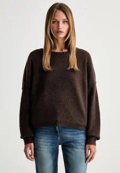 American Vintage pulover pentru femei cu amestec de lana PULL ML COL BATEAU imagine