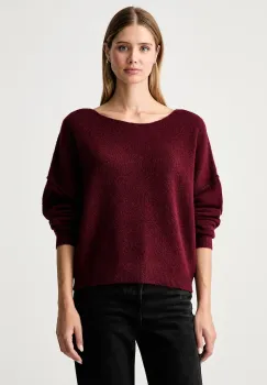 American Vintage pulover pentru femei cu amestec de lana PULL ML COL BATEAU imagine