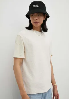 American Vintage tricou barbati, culoarea bej imagine