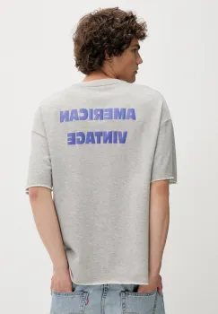 American Vintage tricou culoarea gri, cu imprimeu, MZOF02AE25 imagine