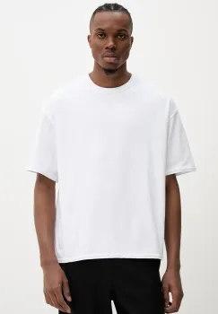 American Vintage tricou din bumbac barbati, culoarea alb, uni, MFAZ02CE25 imagine