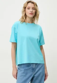 American Vintage tricou din bumbac femei, culoarea turcoaz, FIZ02AE25 imagine