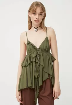 Aniye By bluza femei, culoarea verde, neted, 185057 imagine