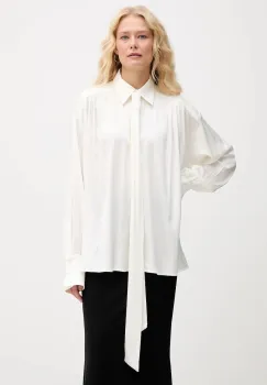 Aniye By camasa culoarea bej, cu guler clasic, relaxed, 181378 imagine