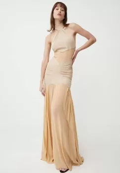 Aniye By rochie culoarea bej, maxi, evazati, 185024 imagine