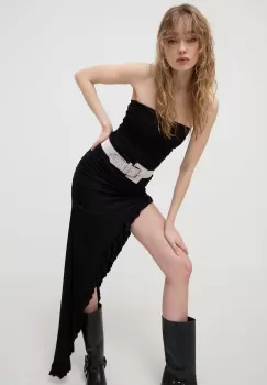 Aniye By rochie culoarea negru, maxi, mulata imagine