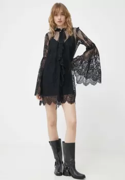 Aniye By rochie culoarea negru, mini, evazati, 185274 imagine