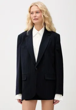 Aniye By sacou culoarea bleumarin, un singur rand de nasturi, cu imprimeu, 181196 imagine