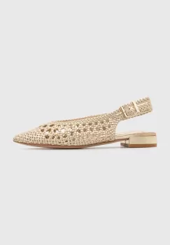 Answear Lab balerini culoarea auriu, cu toc deschis imagine