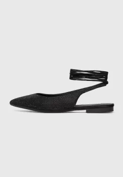 Answear Lab balerini culoarea negru, cu toc deschis imagine