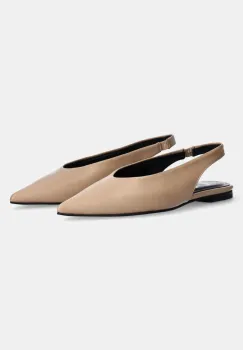 Answear Lab balerini de piele culoarea bej imagine