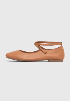 Answear Lab balerini de piele culoarea maro imagine