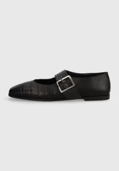 Answear Lab balerini de piele culoarea negru imagine