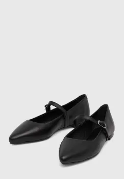 Answear Lab balerini de piele culoarea negru imagine