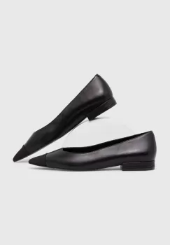Answear Lab balerini de piele culoarea negru imagine