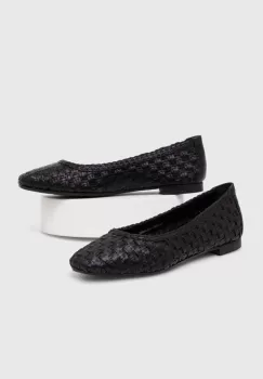 Answear Lab balerini de piele culoarea negru imagine