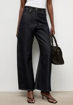 Answear.LAB blugi din bumbac culoarea albastru marin imagine