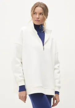 Answear Lab bluza femei, culoarea alb, melanj imagine