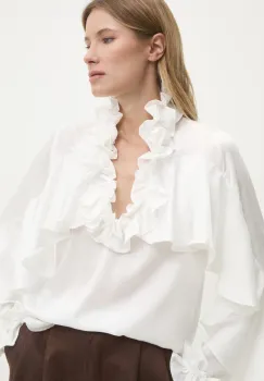 Answear Lab bluza femei, culoarea alb, neted imagine