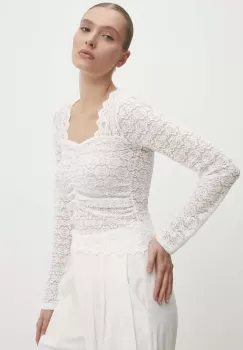 Answear Lab bluza femei, culoarea alb, neted imagine