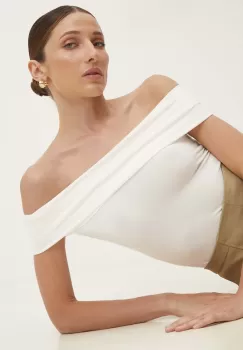 Answear Lab bluza femei, culoarea alb, neted imagine