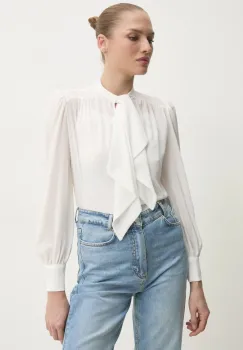 Answear Lab bluza femei, culoarea alb, neted imagine