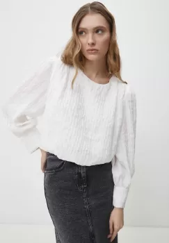 Answear Lab bluza femei, culoarea alb, neted imagine