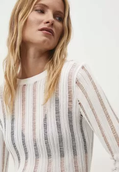 Answear Lab bluza femei, culoarea alb, neted imagine