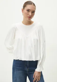 Answear Lab bluza femei, culoarea alb, neted imagine