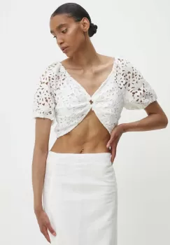 Answear Lab bluza femei, culoarea alb, neted imagine