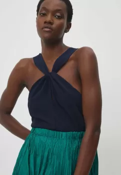 Answear Lab bluza femei, culoarea albastru marin, neted imagine