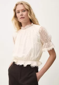 Answear Lab bluza femei, culoarea bej imagine