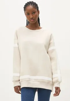 Answear Lab bluza femei, culoarea bej, cu imprimeu imagine