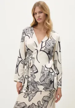 Answear Lab bluza femei, culoarea bej, modelator imagine