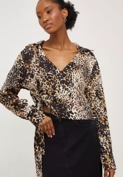 Answear Lab bluza femei, culoarea bej, modelator imagine