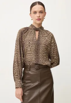 Answear Lab bluza femei, culoarea bej, modelator imagine