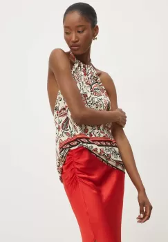 Answear Lab bluza femei, culoarea bej, modelator imagine