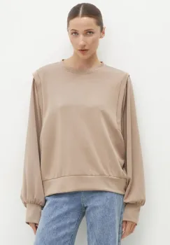 Answear Lab bluza femei, culoarea bej, neted imagine