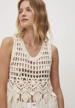 Answear Lab bluza femei, culoarea bej, neted imagine