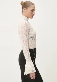 Answear Lab bluza femei, culoarea bej, neted imagine