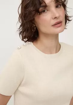 Answear Lab bluza femei, culoarea bej, neted imagine