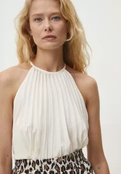 Answear Lab bluza femei, culoarea bej, neted imagine