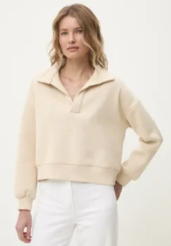 Answear Lab bluza femei, culoarea bej, neted imagine