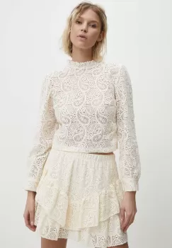 Answear Lab bluza femei, culoarea bej, neted imagine